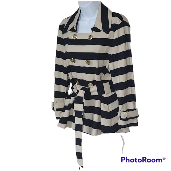 Sold Other Platform! Kate Spade Coat/Jacket Pleats Bow Belted Gold Buttons - Picture 4 of 13